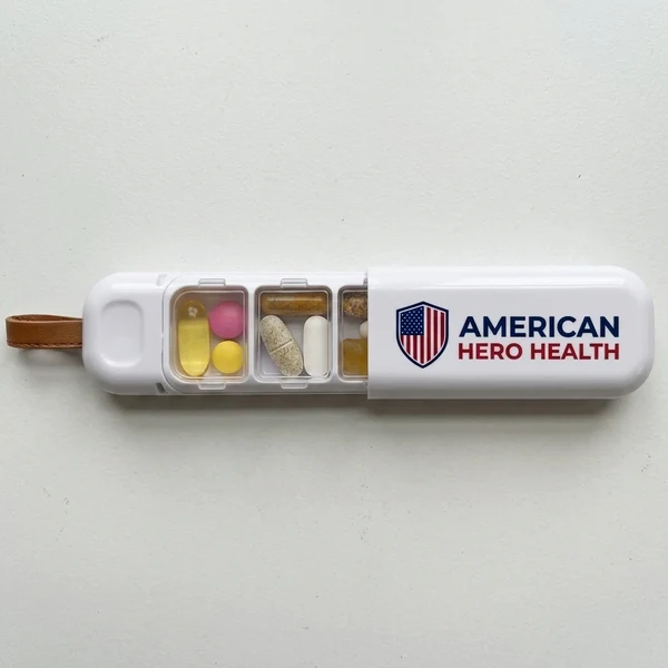 Travel Pill Organizer — 3-Compartment Sliding Case view 5